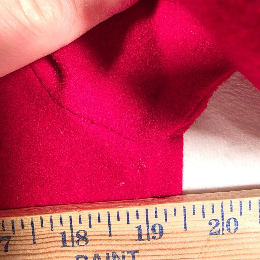 Vintage Creaciones Anahuac Wool Jacket Women's M Red Mexican Folk Art Retro
